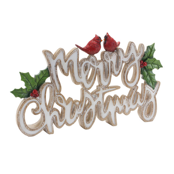 The Holiday Aisle® Merry Christmas Tabletop Sign Set Of 2 Wayfair 5124